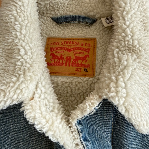 Levi's Mens 16365 0110 Sherpa Denim Trucker Jacket - Picture 5 of 14